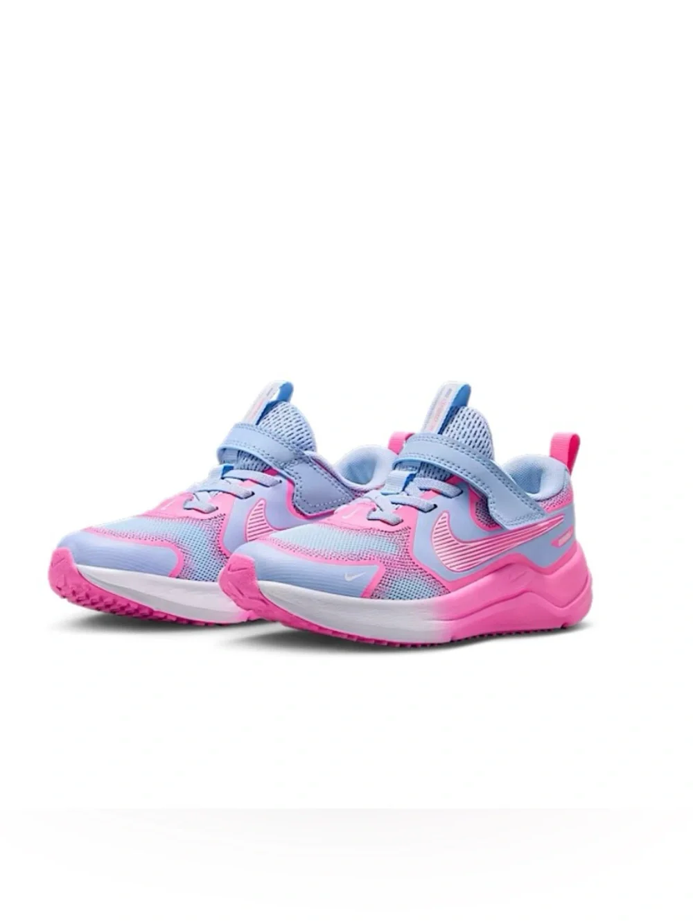 (PS) Nike Cosmic Runner Hydrogen Blue Pink Glow Kids Shoes IQ9862-401 Box No lid